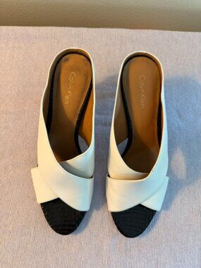 Calvin Klein | Shoes | Buy 2 Get 2 Off Calvin Klein White Black Leather ...
